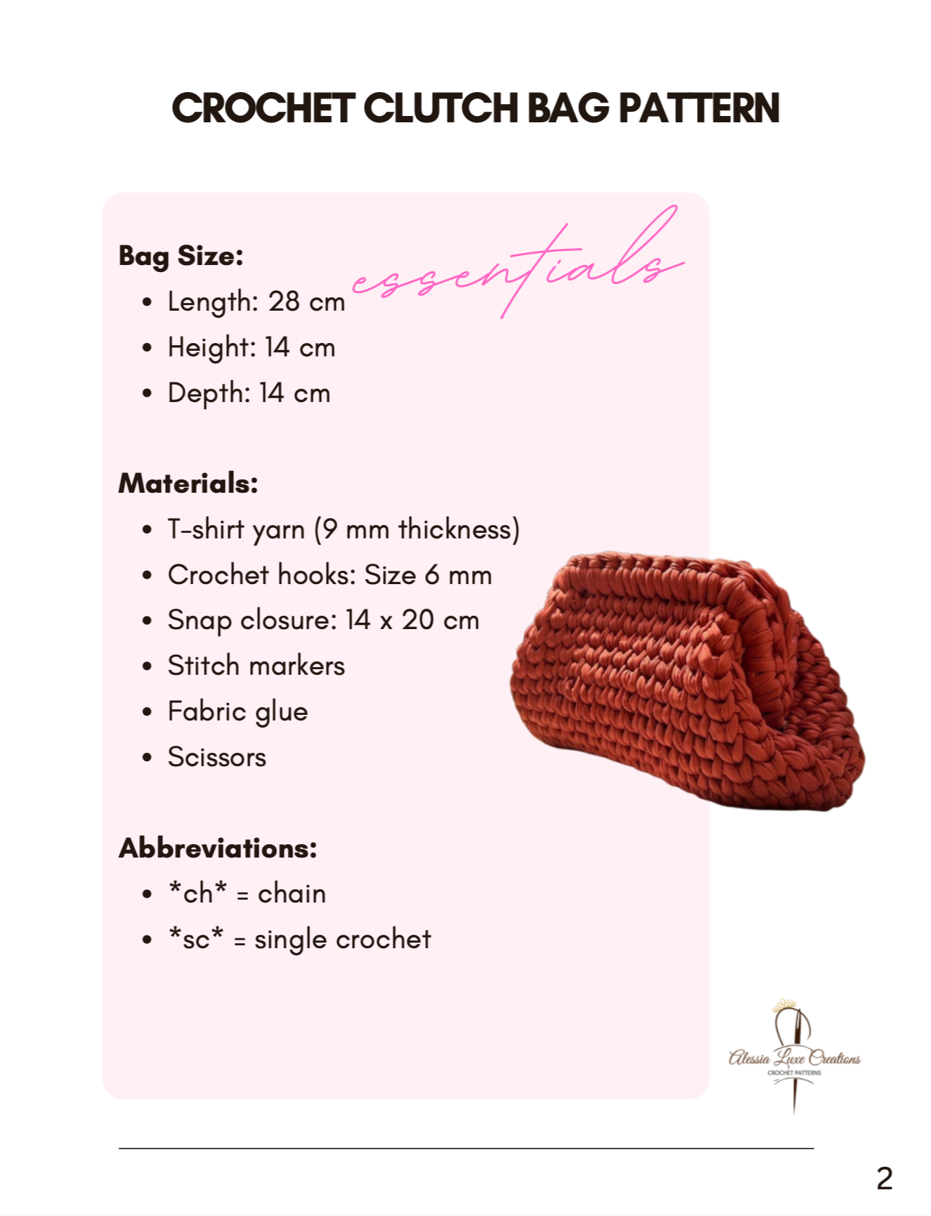 Crochet Clutch Bag Pattern